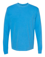 Unisex Garment-Dyed Heavyweight Long Sleeve T-Shirt Comfort Colors Royal Caribe