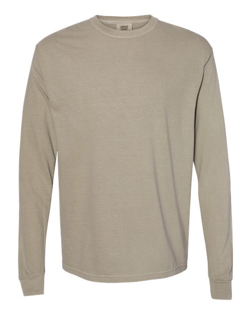 Unisex Garment-Dyed Heavyweight Long Sleeve T-Shirt Comfort Colors Sandstone