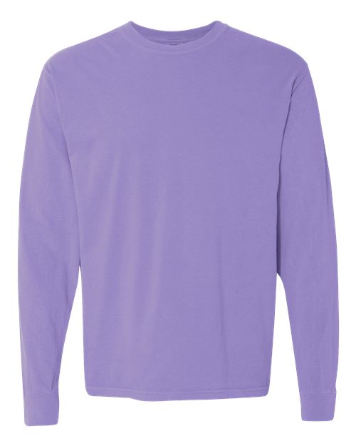 Unisex Garment-Dyed Heavyweight Long Sleeve T-Shirt Comfort Colors Violet