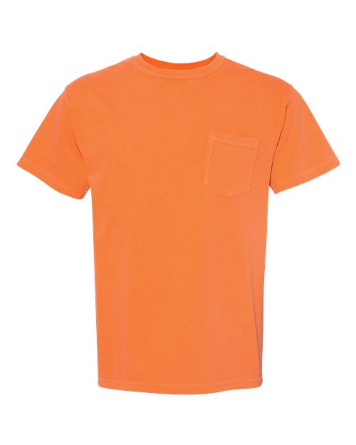 Unisex Garment-Dyed Heavyweight Pocket T-Shirt Comfort Colors Burnt Orange