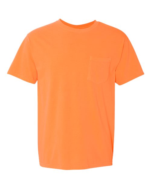 Unisex Garment-Dyed Heavyweight Pocket T-Shirt Comfort Colors Melon