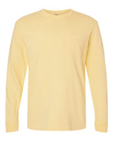 Unisex Garment-Dyed Heavyweight Long Sleeve Pocket T-Shirt Comfort Colors Butter