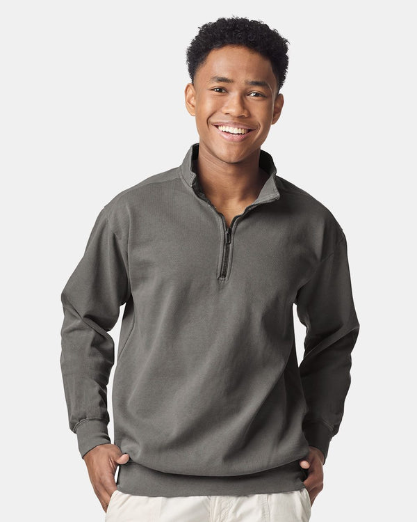 Unisex Garment-Dyed Quarter-Zip Sweatshirt