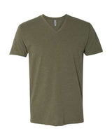 Men's CVC V-Neck T-Shirt Next Level Military Green