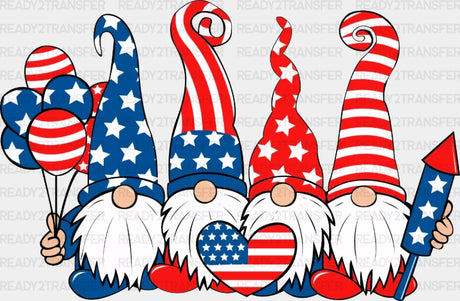 4Th Of July Gnome Dtf Heat Transfer Independence Day Design Fourth