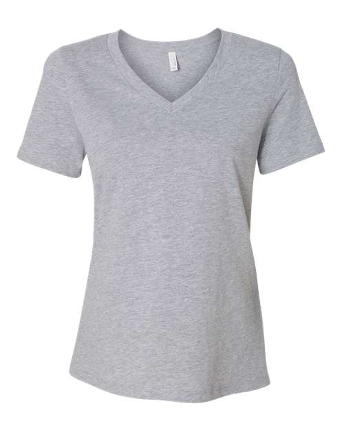 Women's Relaxed Heather CVC V-Neck Tee BELLA + CANVAS Athletic Heather