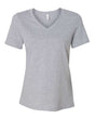 Women's Relaxed Heather CVC V-Neck Tee BELLA + CANVAS Athletic Heather