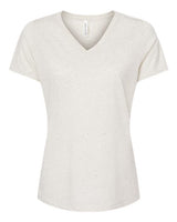 Women's Relaxed Triblend V-Neck Tee BELLA + CANVAS Oatmeal Triblend