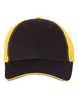 Sandwich Trucker Cap Valucap Black Gold Adjustable