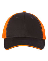 Sandwich Trucker Cap Valucap Charcoal Neon Orange Adjustable