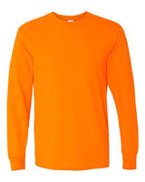 Unisex Heavy Cotton™ Long Sleeve T-Shirt Gildan Safety Orange
