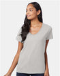 Women's Perfect-T V-Neck T-Shirt Hanes Ash