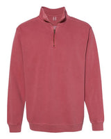 Unisex Garment-Dyed Quarter-Zip Sweatshirt Comfort Colors Crimson