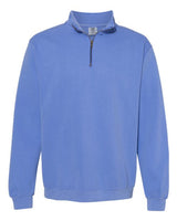 Unisex Garment-Dyed Quarter-Zip Sweatshirt Comfort Colors Flo Blue