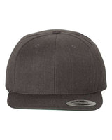 Premium Flat Bill Snapback Cap YP Classics Dark Heather Adjustable