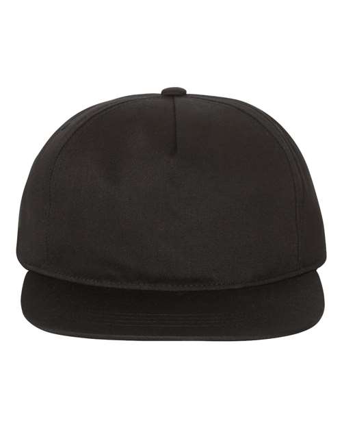 Lightly-Structured Five-Panel Snapback Cap YP Classics Black Adjustable