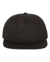 Lightly-Structured Five-Panel Snapback Cap YP Classics Black Adjustable