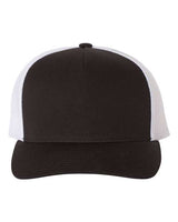 Five-Panel Retro Trucker Cap YP Classics Black White Adjustable