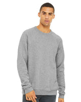 Unisex Sponge Fleece Raglan Crewneck Sweatshirt BELLA + CANVAS Athletic Heather