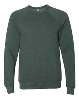 Unisex Sponge Fleece Raglan Crewneck Sweatshirt BELLA + CANVAS Heather Forest