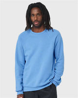 Unisex Sponge Fleece Raglan Crewneck Sweatshirt BELLA + CANVAS Carolina Blue