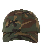 Classic Dad Hat YP Classics Green Camo Adjustable
