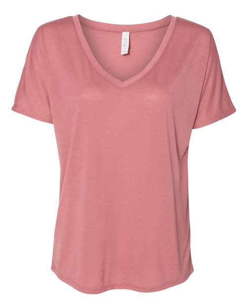 Women’s Slouchy V-Neck Tee BELLA + CANVAS Mauve