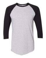 Unisex 50/50 Raglan Three-Quarter Sleeve Tee