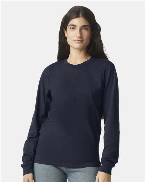 Unisex Fine Jersey Long Sleeve Tee American Apparel Navy
