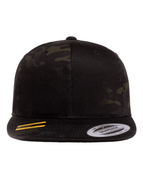 Premium Flat Bill Snapback Cap YP Classics Multicam Black Adjustable