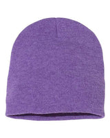 8" Beanie Sportsman Heather Purple One Size