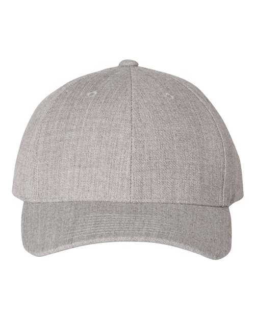 Premium Curved Bill Snapback Cap YP Classics Heather Grey Adjustable