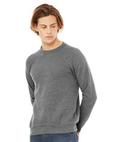 Unisex Sponge Fleece Raglan Crewneck Sweatshirt BELLA + CANVAS Deep Heather