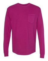 Unisex Garment-Dyed Heavyweight Long Sleeve Pocket T-Shirt Comfort Colors Boysenberry