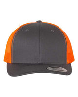 Retro Trucker Cap YP Classics Charcoal Neon Orange Adjustable