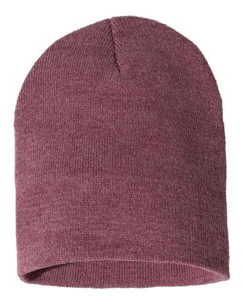8" Beanie Sportsman Heather Cardinal One Size