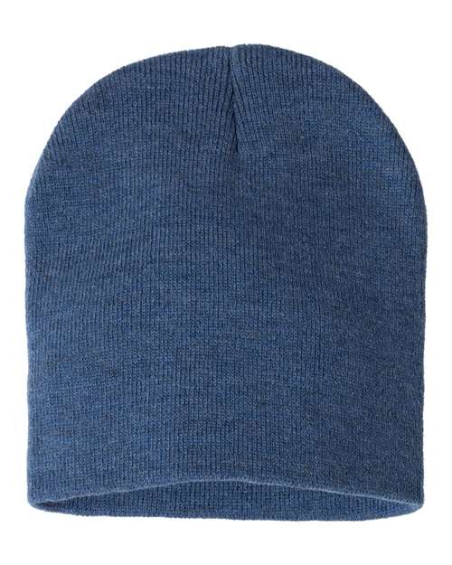 8" Beanie Sportsman Heather Dark Royal One Size
