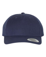 Premium Five-Panel Curved Bill Snapback Cap YP Classics Navy Adjustable