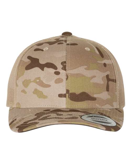 Retro Trucker Cap YP Classics Multicam Arid Tan Adjustable