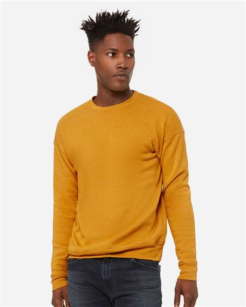 Unisex Sponge Fleece Drop Shoulder Crewneck Sweatshirt BELLA + CANVAS Heather Mustard