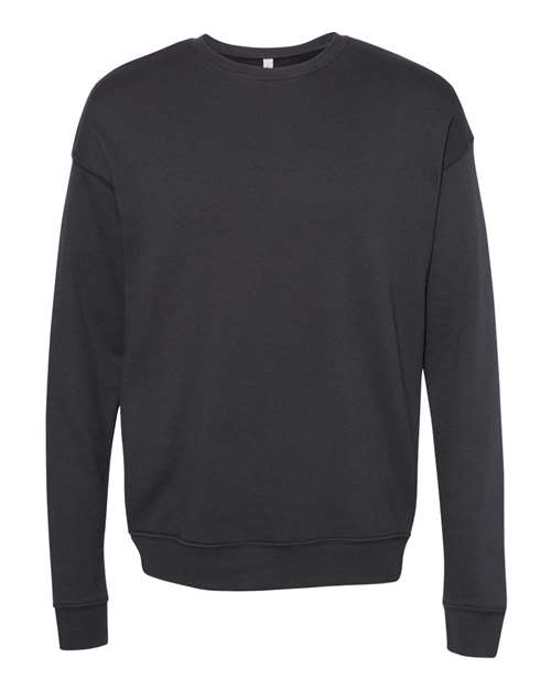 Unisex Sponge Fleece Drop Shoulder Crewneck Sweatshirt BELLA + CANVAS DTG Dark Grey