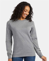 Essential-T Long Sleeve T-Shirt Hanes Oxford Grey