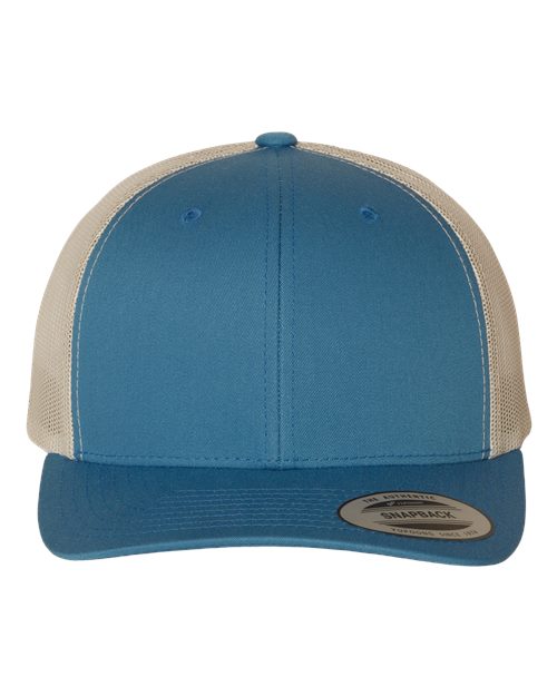 Retro Trucker Cap YP Classics Steel Blue Silver Adjustable