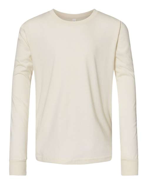 Youth Jersey Long Sleeve Tee BELLA + CANVAS Natural