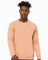 Unisex Sponge Fleece Raglan Crewneck Sweatshirt BELLA + CANVAS Peach