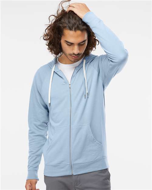 Unisex Icon Lightweight Loopback Terry Full-Zip Hooded Sweatshirt