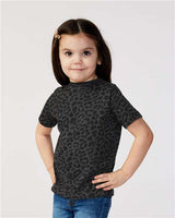 Toddler Fine Jersey Tee Rabbit Skins Black Leopard