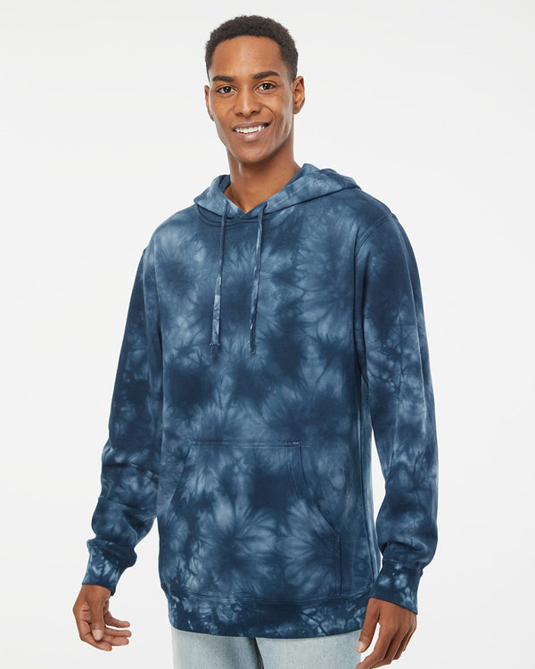 Unisex Midweight Tie-Dyed Hooded Sweatshirt