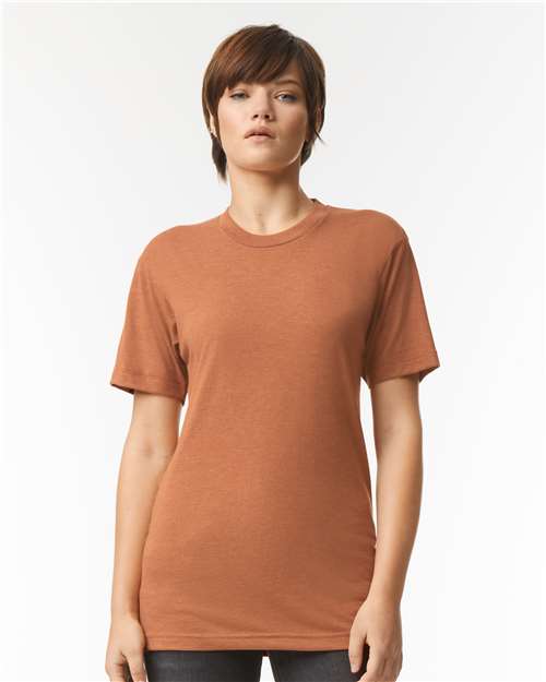 Unisex Triblend Track Tee American Apparel Tri-Rust
