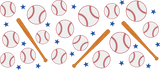 Baseball Blue Stars - Baseball Cup Wrap UV Sticker Permanent UV DTF Decal